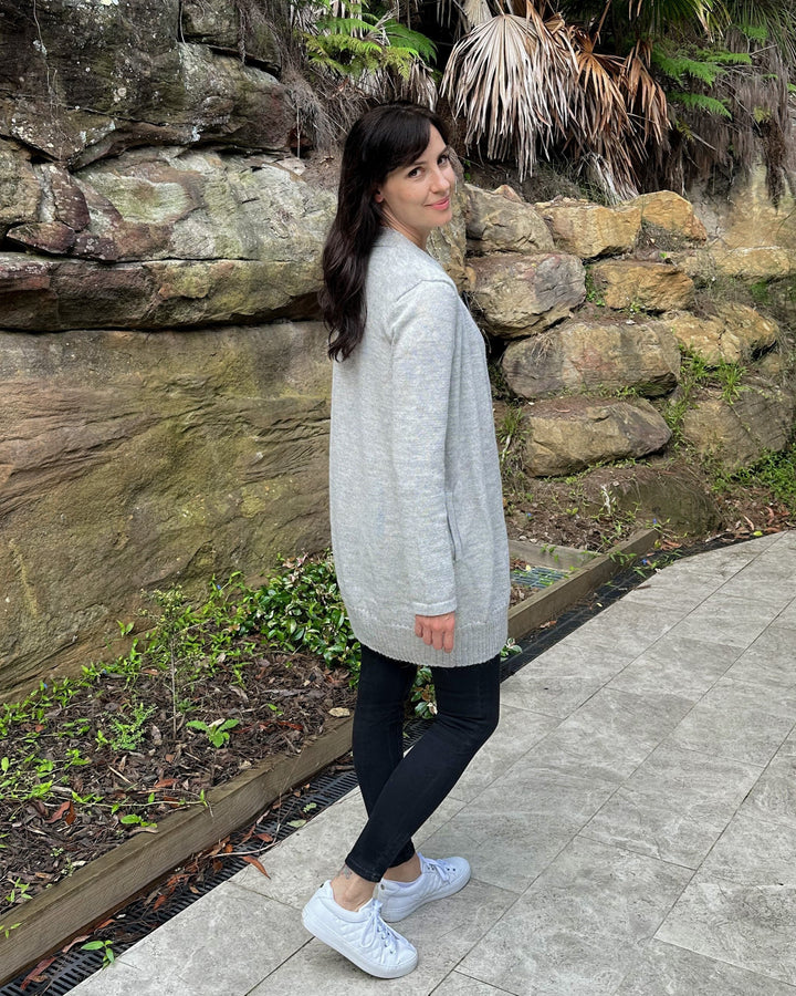 Alpaca Wool Open Cardigan with pockets