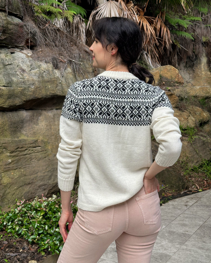 Baby Alpaca Wool Nordic Knit Back