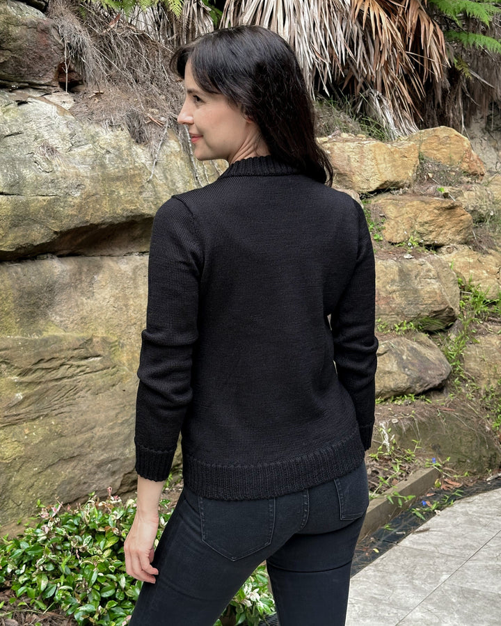 Bab Alpaca Wool crewneck sweater back