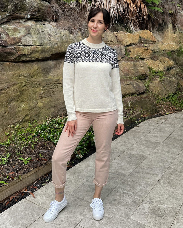 baby alpaca wool nordic jumper