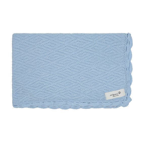 blue handmade baby blanket