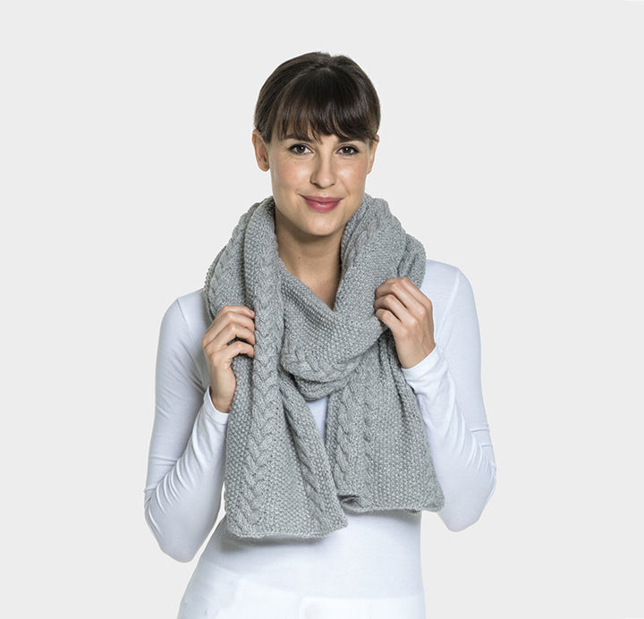 Alpaca Wool | Braided Scarf | Scarves for Women - Closeup