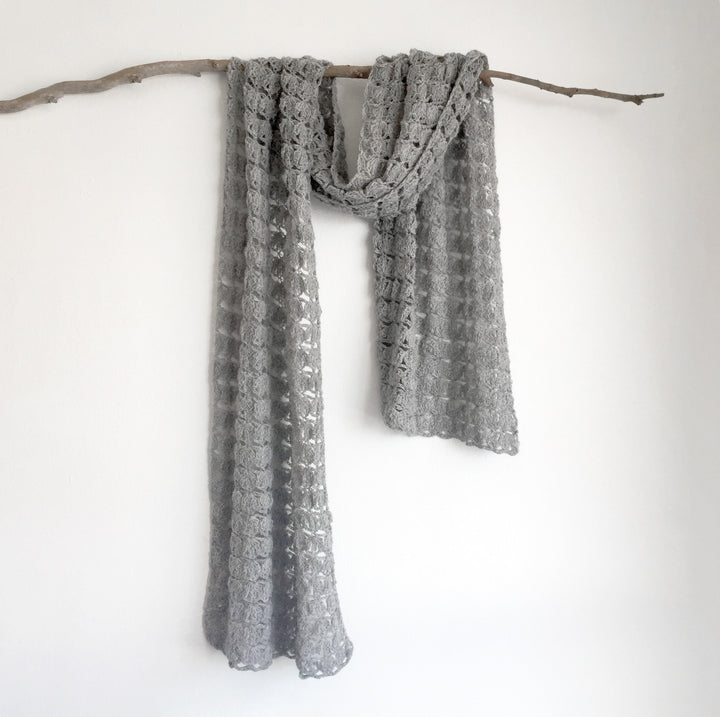Alpaca Wool | Alpaca Scarf | Organic Clothing Handmade by Artisans - grey