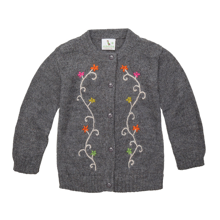 Alpaca Wool | Girl Cardigan | Organic Cotton