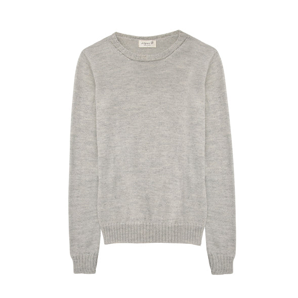 baby alpaca wool jumper | basic baby alpaca jumper | light grey baby alpaca jumper
