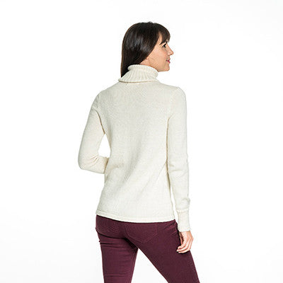 Alpaca Wool | Roll Neck Jumper | Organic Clothing - back