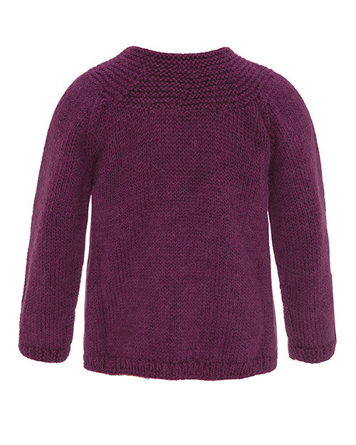 Alpaca Wool | Girl Cardigan | Cardigan Cape - Back