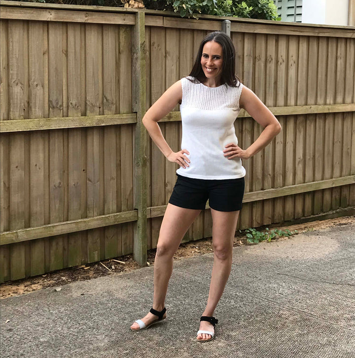 Pima Cotton Lace top in white | Organic Cotton Tops for Women | Lace Tops | Organic Clothing