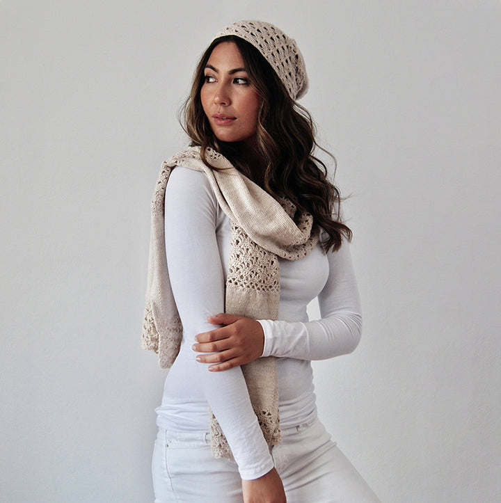 alpaca wool scarf hat set