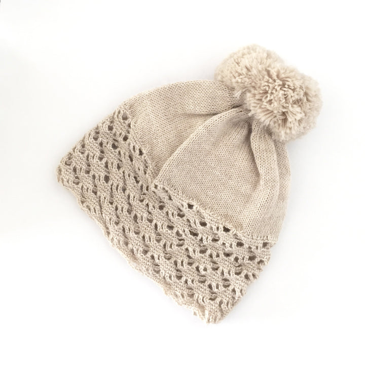 pompom alpaca beanie