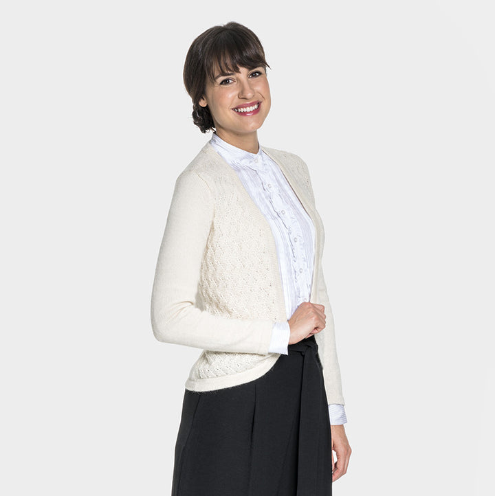 Alpaca Wool | Lace Cardigan | Cardigan for Women | Organic Clothing - Front