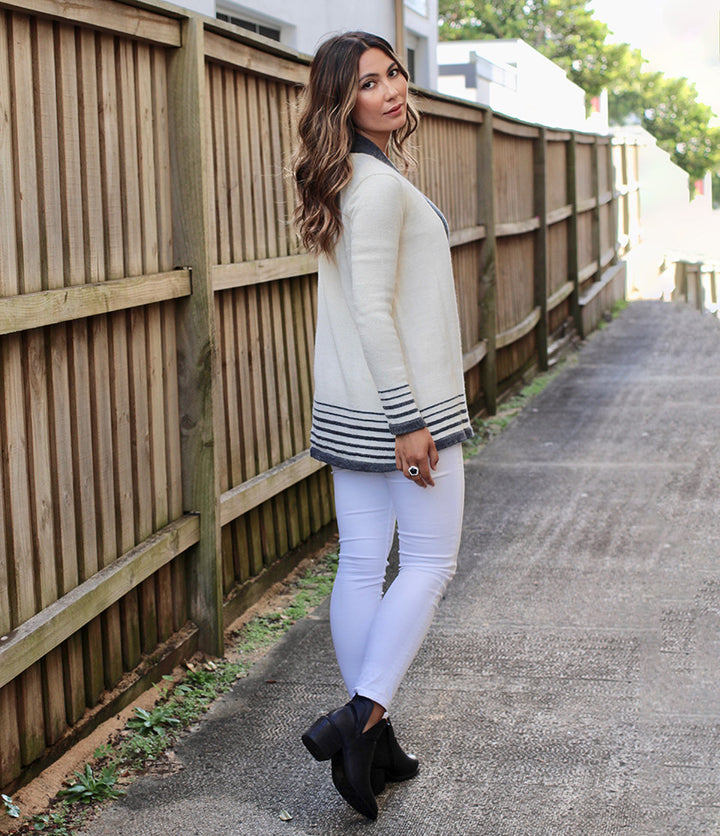 Alpaca Wool | Ladies Cardigan | Organic Clothing - back of sweater