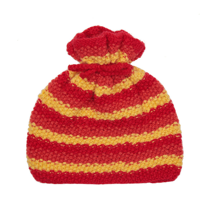 Alpaca Wool | Toddler Beanie Hat | Baby Beanies | Organic Clothing - Red/Yellow
