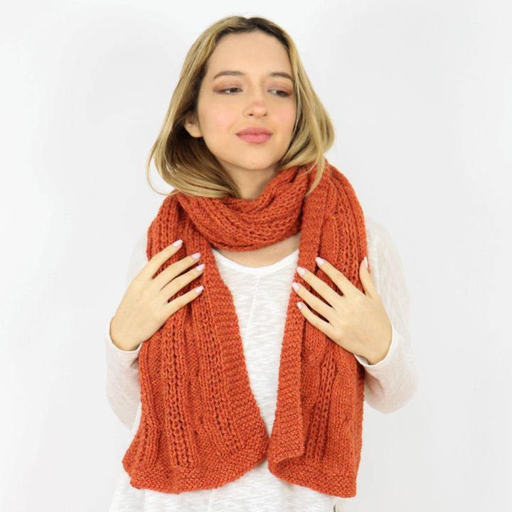Chunky Cables Alpaca Blend Scarf