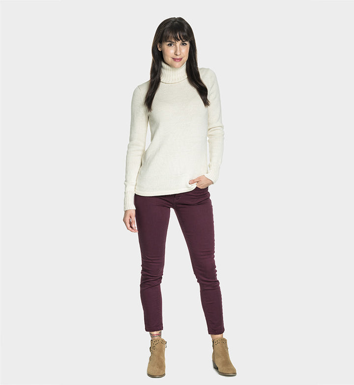 Alpaca Wool | Roll Neck Jumper | Organic Clothing - front