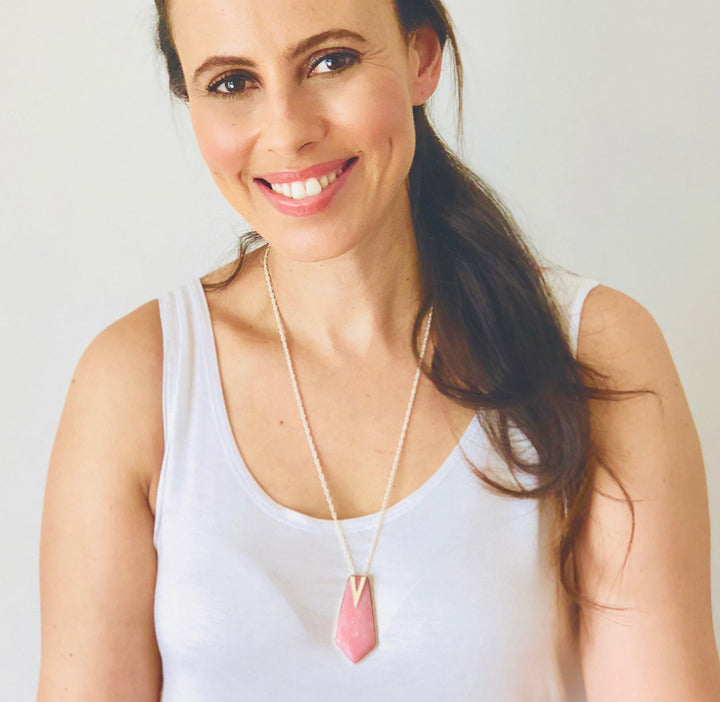 Pendant Necklace | Silver Jewellery | Handmade Jewellery - Necklace on Model