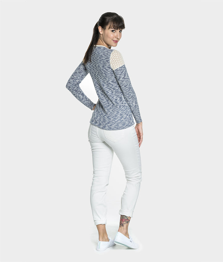 Organic Cotton | Lace Jumper | Womens Jumper | Organic Clothing - back