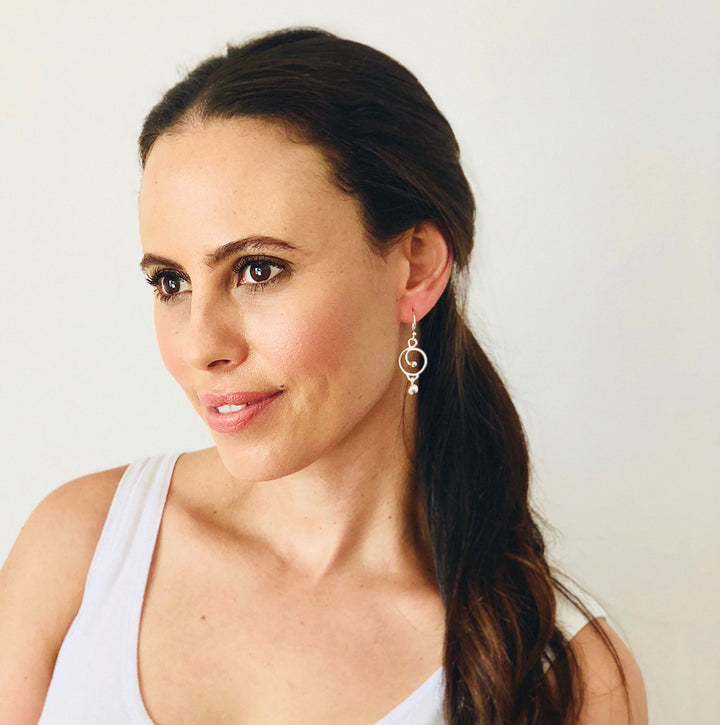 Sterling Silver | Handmade Jewellery | Dangle Earrings - Earrings on Model
