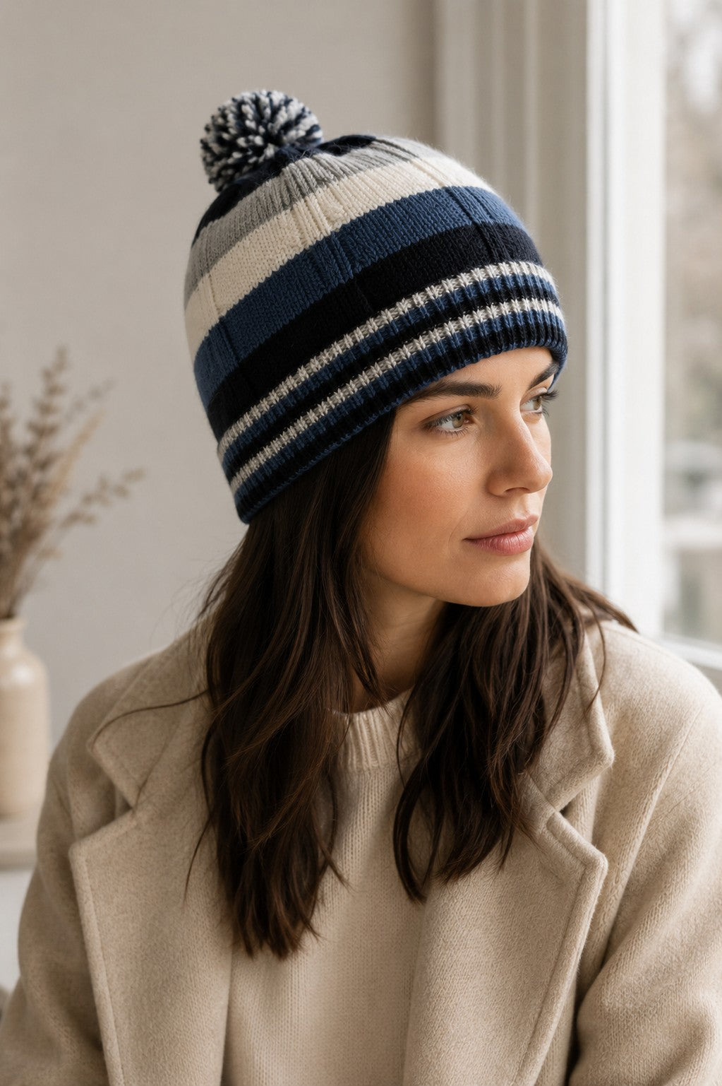 Alpaca Pom Pom Beanie