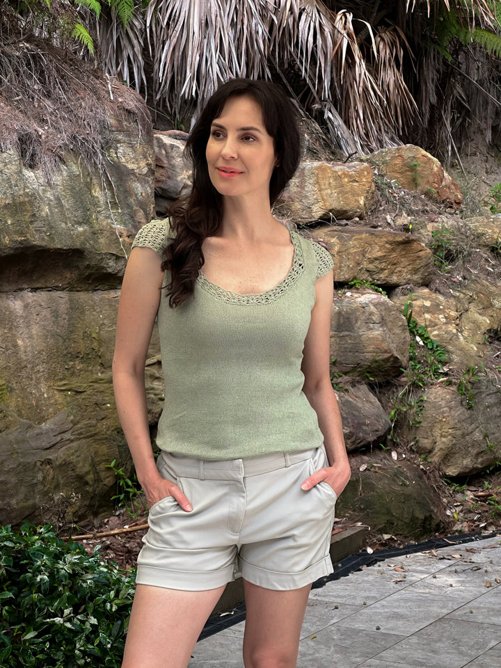 Green Olive summer top