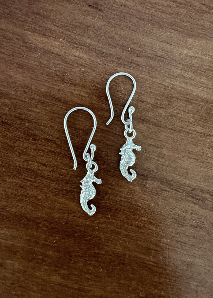 Sterling Silver seahorse dangle earrings