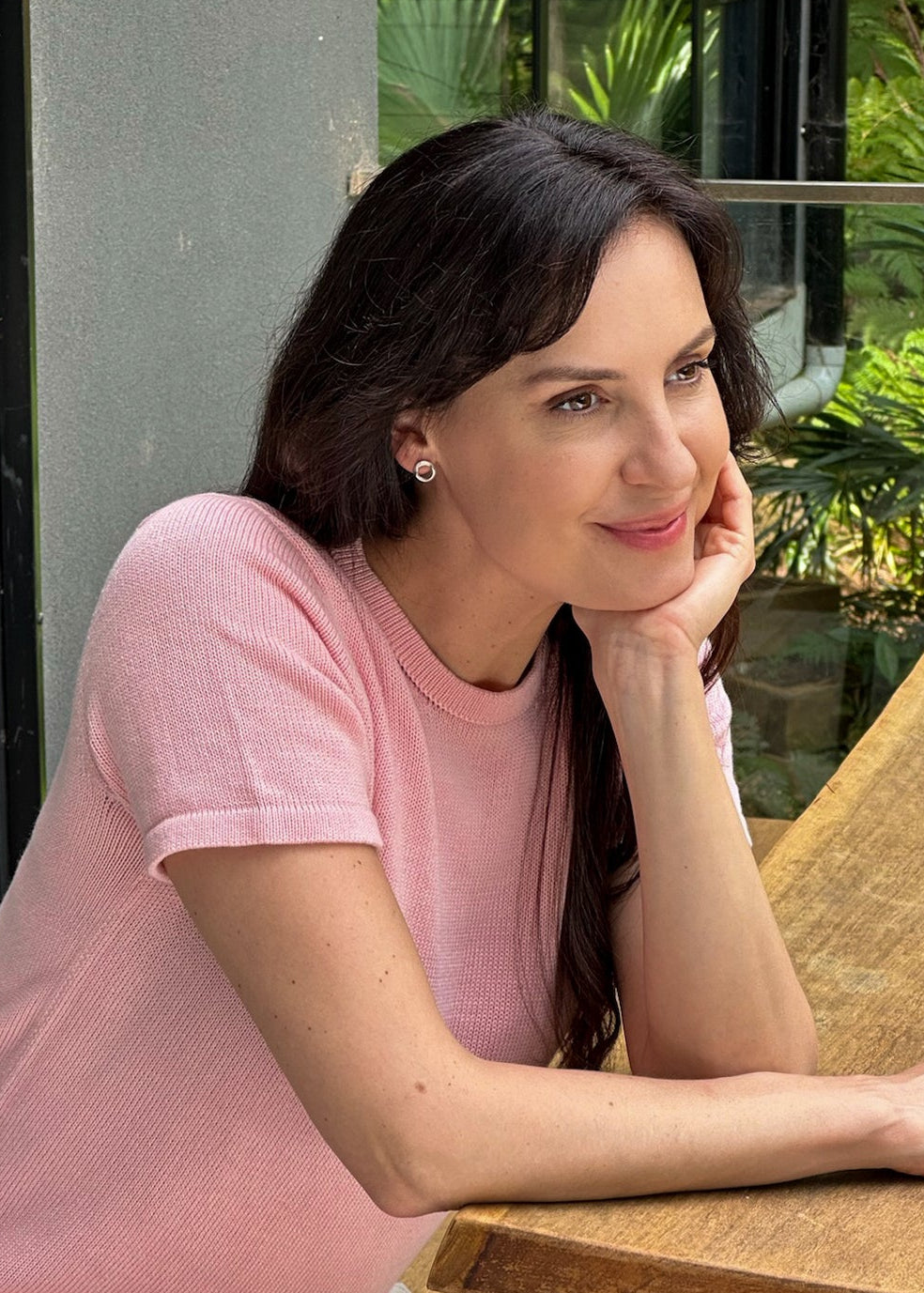 Sterling Silver Hoop Stud Earrings