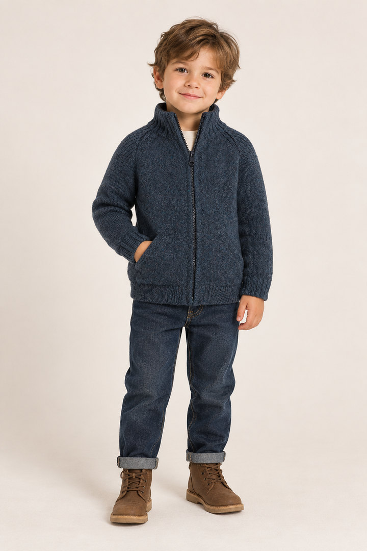 Toddler Alpaca Wool Blend Neck Jacket