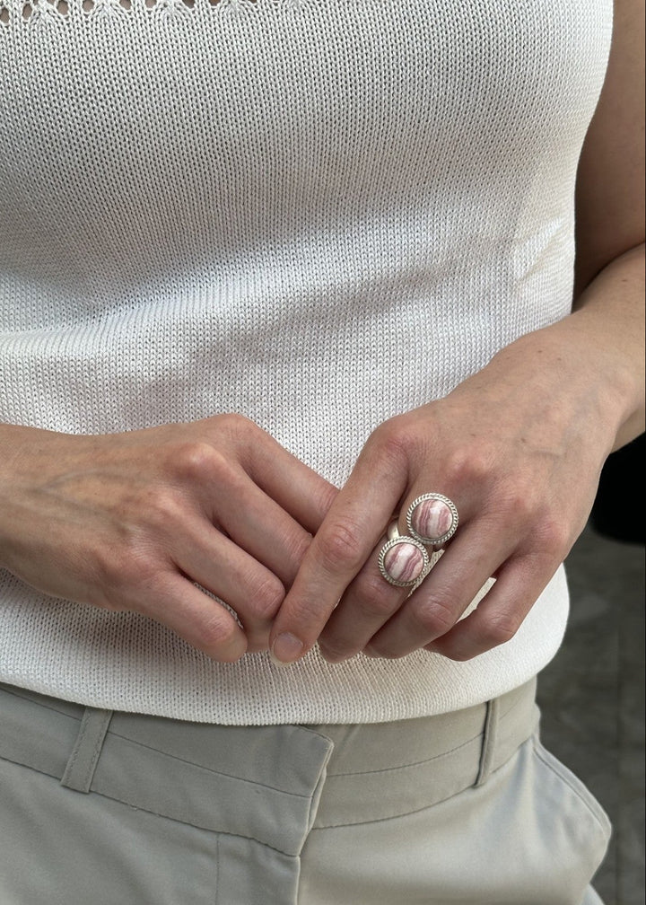 Sterling Silver Cocktail Adjustable Ring