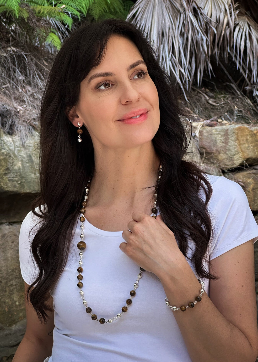 Sterling Silver Eye Tiger Earrings