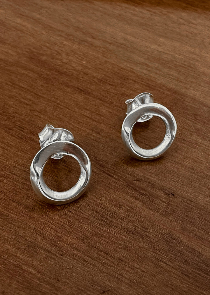 Sterling Silver Hoop Stud Earrings