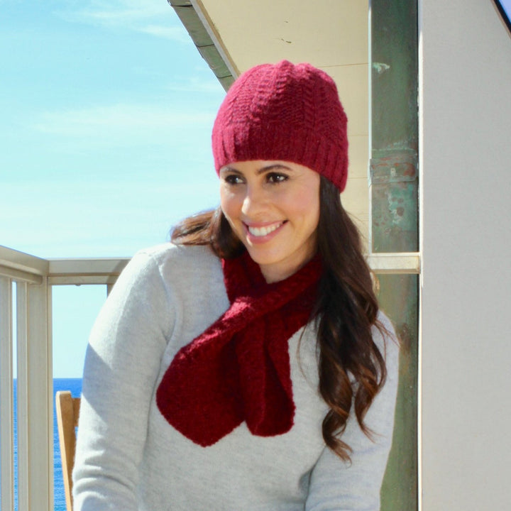 Alpaca Wool | Scarf and Beanie Set | Alpaca Scarf | Womens Beanie
