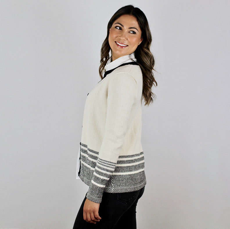 Alpaca Wool | Women's Cardigan | Organic Clothing - Side
