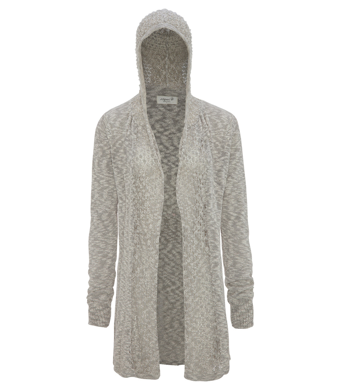 Organic Cotton | Hooded Cardigan | Organic Clothing - Hoodie up 