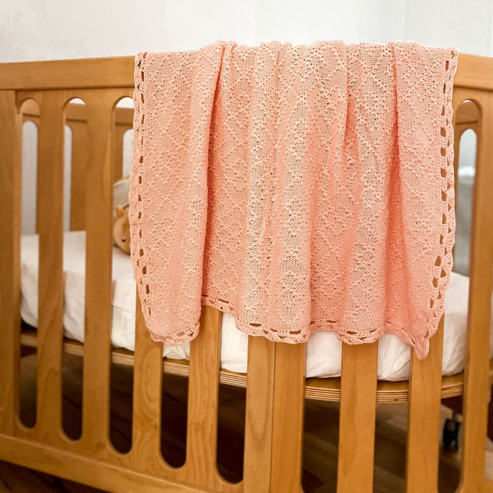 Peach Pima Cotton Baby Blanket