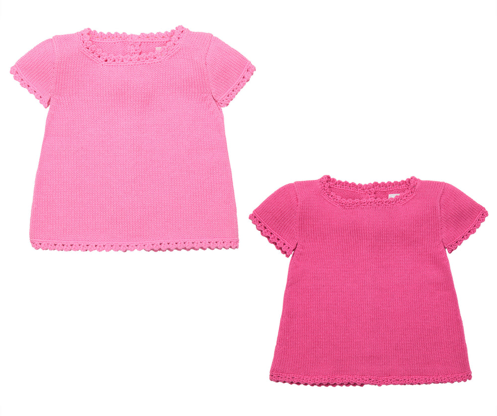 Pink Summer Top Set | Girls Clothes | Organic Baby Clothes - front