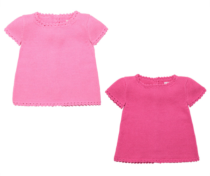 Pink Summer Top Set | Girls Clothes | Organic Baby Clothes - front