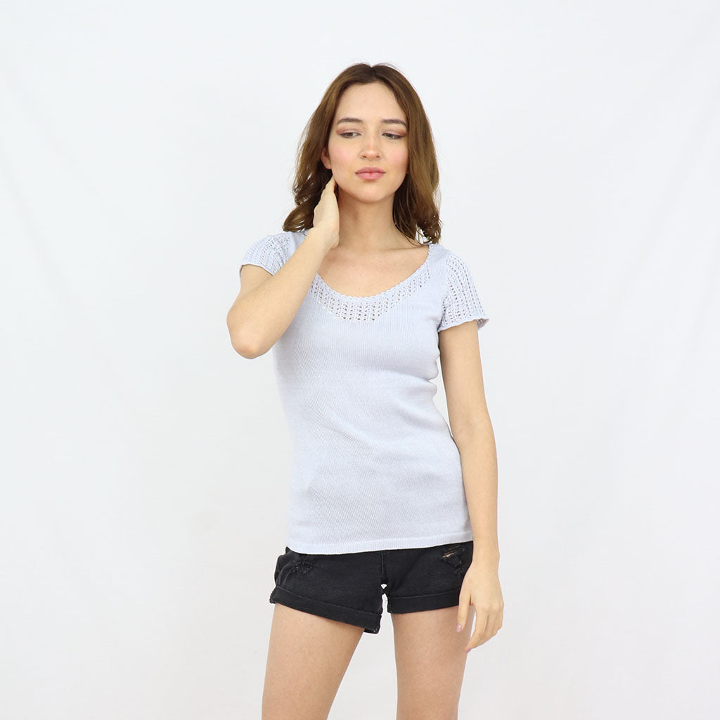 Pima cotton handknitted top