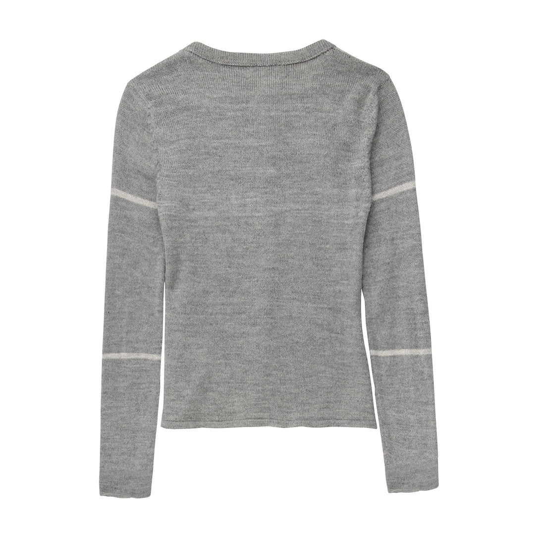 Alpaca Wool | Grey Cardigan | Cardigans for Women | Alpaca cardigan - back