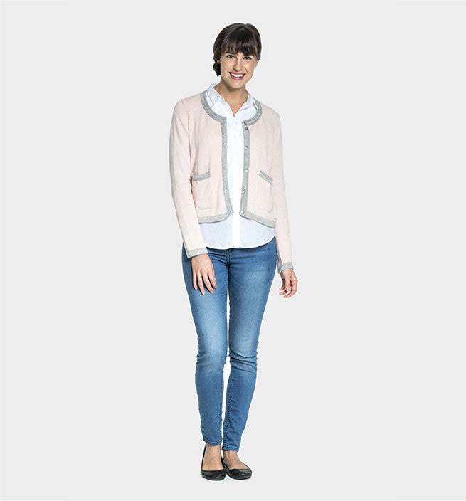 Alpaca Wool | Alpaca Cardigan | Pink Cardigan | Organic Clothing - Front 