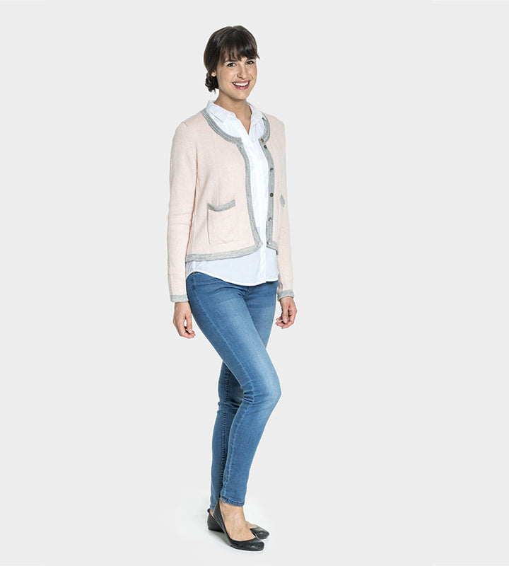 Alpaca Wool | Alpaca Cardigan | Pink Cardigan | Organic Clothing - Side