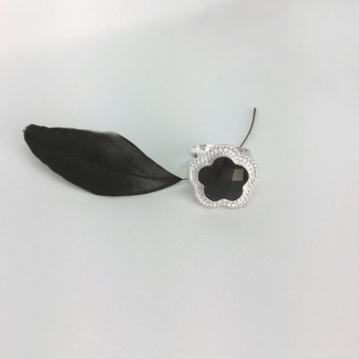 Sterling Silver Rings | Onyx Ring | Handmade Jewellery - front