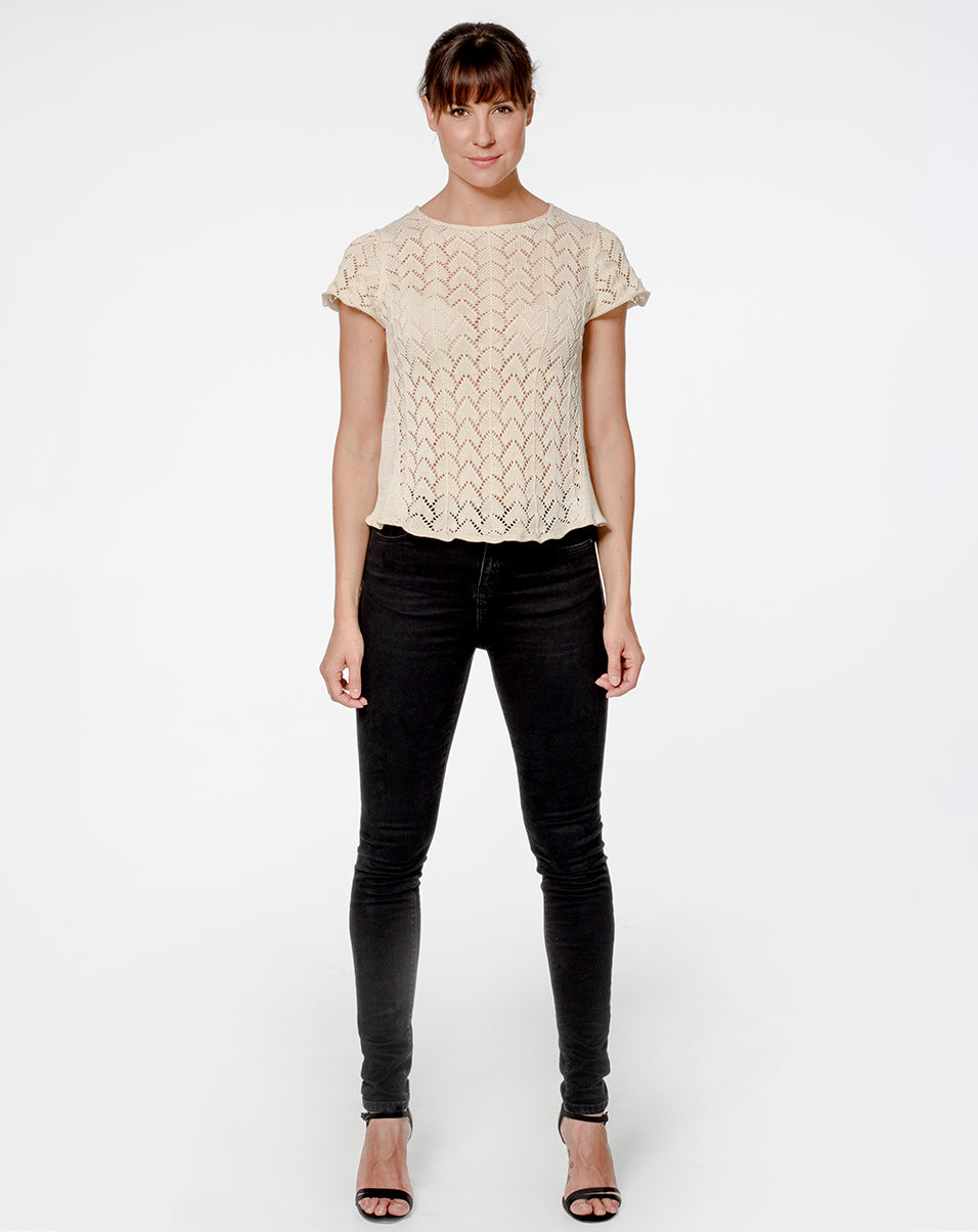 Organic Cotton | Lace Top | Tops for Women | Organic Clothing - front