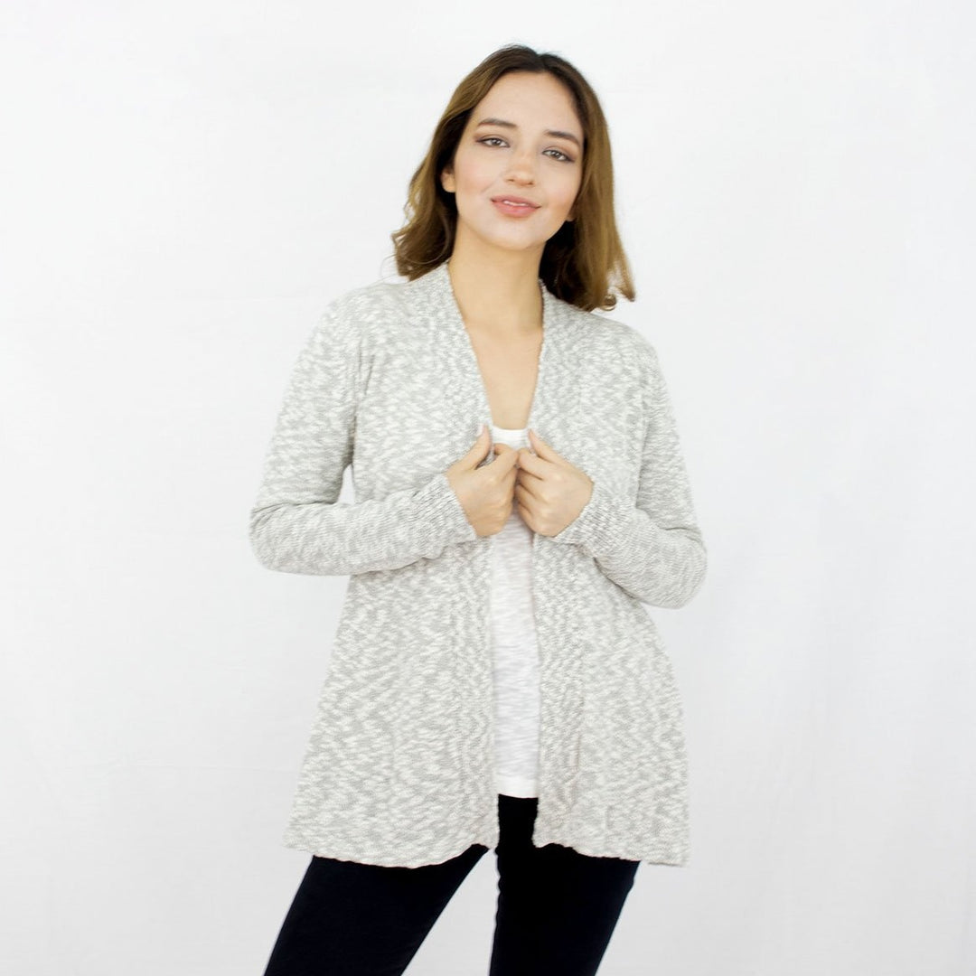 Organic cotton open cardigan