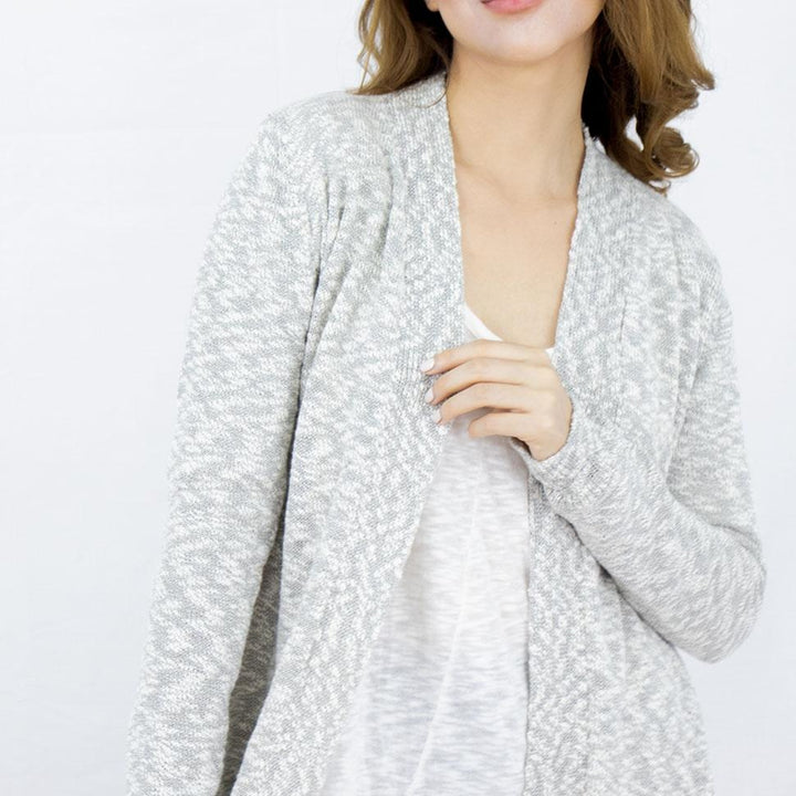 organic cotton open cardigan knit